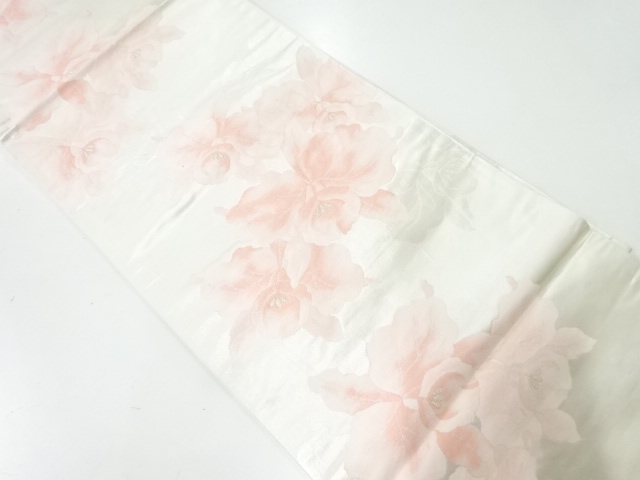 アンティーク　カトレア模様織出し袋帯（材料）